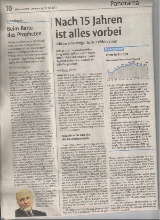 Artikel aus der Stuttgarter Zeitung vom 12.07.2012
